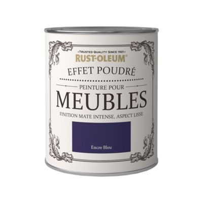 Peinture pour meubles Rust-Oleum encre bleu effet poudré mat intense 125ml