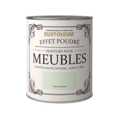 Peinture pour meubles Rust-Oleum vert laurier effet poudré mat intense 125ml