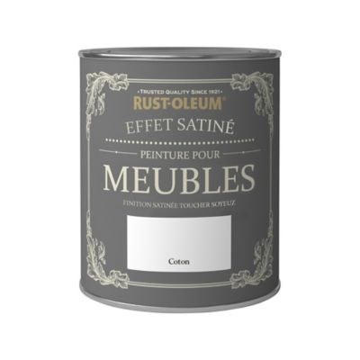 Peinture pour meubles Rust-Oleum coton effet poudré satin 125ml
