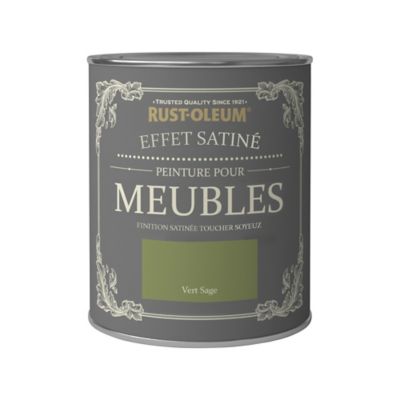 Peinture pour meubles Rust-Oleum vert sage effet poudré satin 125ml