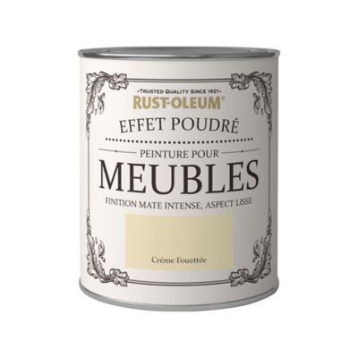 Peinture pour meubles Rust-Oleum crème fouettée effet poudré mat intense 0,75L