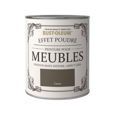 Peinture pour meubles Rust-Oleum cacao effet poudré mat intense 0,75L