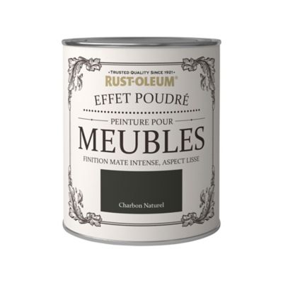 Peinture pour meubles Rust-Oleum charbon naturel effet poudré mat intense 0,75L