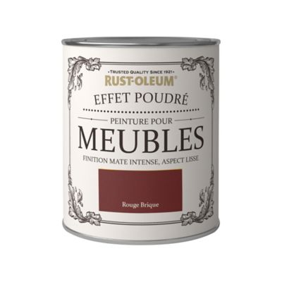 Peinture pour meubles Rust-Oleum rouge brique effet poudré mat intense 0,75L