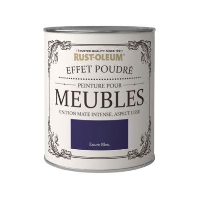 Peinture pour meubles Rust-Oleum encre bleu effet poudré mat intense 0,75L