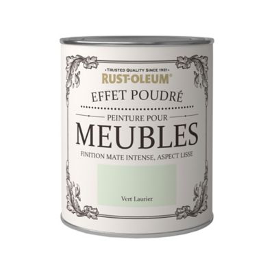 Peinture pour meubles Rust-Oleum vert laurier effet poudré mat intense 0,75L