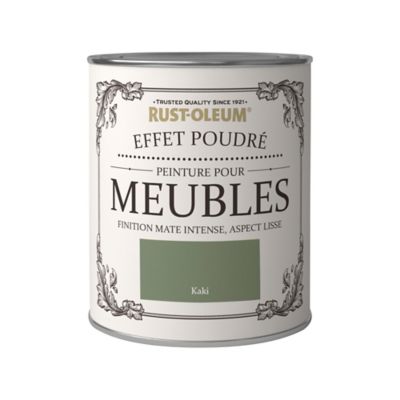 Peinture pour meubles Rust-Oleum kaki effet poudré mat intense 0,75L