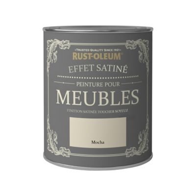 Peinture pour meubles Rust-Oleum mocha effet poudré satin 0,75L