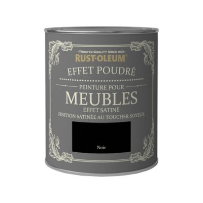 Peinture pour meubles Rust-Oleum noir effet poudré satin 0,75L