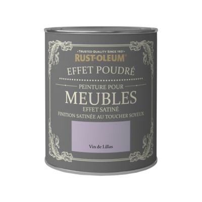 Peinture pour meubles Rust-Oleum vin de lilas effet poudré satin 0,75L