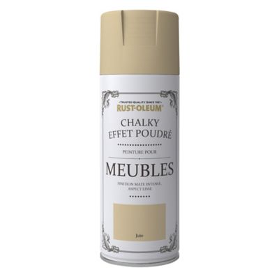 Peinture pour meubles aérosol Rust-Oleum jute effet poudré 400ml