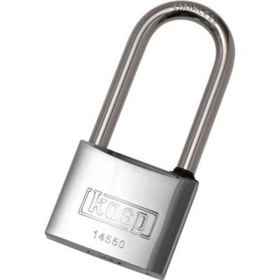 Kasp K14550L63D Cadenas 50 mm fermeture différente acier inoxydable avec serrure à clé - vue 2