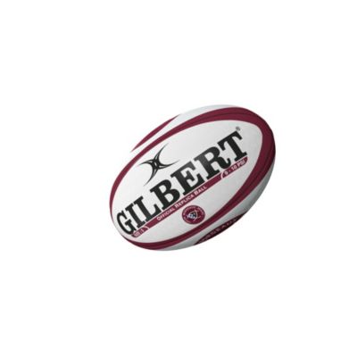 Ballon de rugby Gilbert UBB Replica Taille 5 Lot de 5 blanc bordeaux