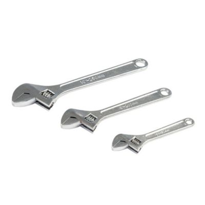 Clés à Molette 3 pcs 150, 200 et 250 mm - Outils Pratiques pour Réparations et Maintenance - Silverline