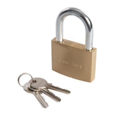 Cadenas en Laiton 60 mm - Sécurisé et Durable - Protection Optimale pour Vos Effets - Silverline