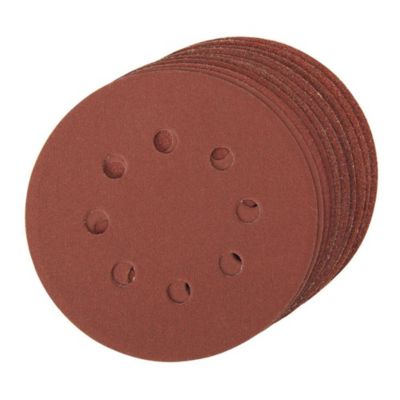 Silverline 10 disques abrasifs perforés auto agrippants D. 125 mm