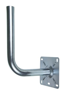 Poteau d'antenne avec base - Forme L, ø40 mm, décalage de 25 cm