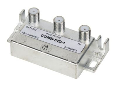 Coupleur / découpleur TV 2 entrées UHF/SAT - Fiche F