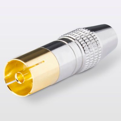 Fiche TV ø9.5 mm Femelle à câbler, Or