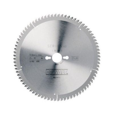 Lame scie stationnaire 260 mm alésage 30 mm 80 dents négatif DT4280