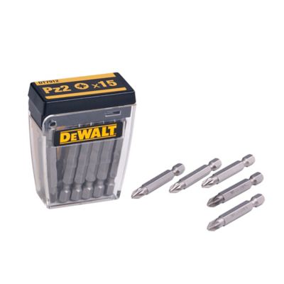 Coffret embouts de vissage PZ2 50 mm DeWalt Extreme, 15 pièces