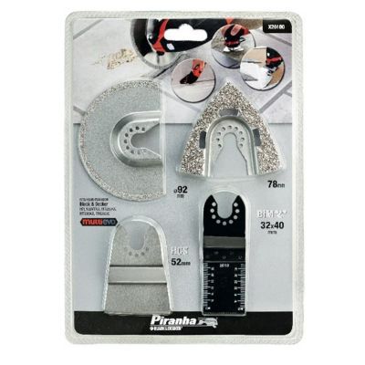 Kit outil oscillatoire PIRANHA spécial carrelage