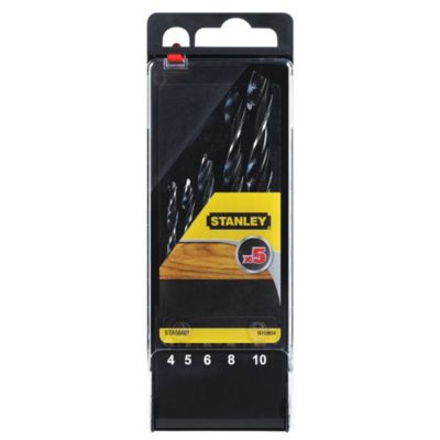 Stanley Cassette de 5 mèches à bois 3 pointes 4 10mm STA56001 QZ - vue 3