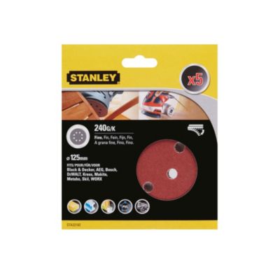 Stanley 5 disques abrasifs corindons qualité supérieure anti encrassement grain 240 STA32182 XJ - vue 6