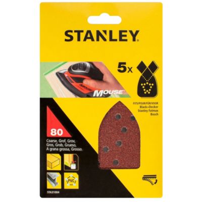 Stanley 5 abrasifs corindons qualité supérieure Mouse grain 80 STA31004 XJ - vue 4