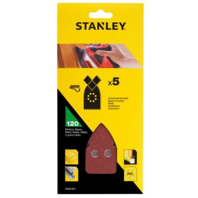 Stanley 5 abrasifs corindons pointus qualité supérieure auto agrippants grain 120 STA31447 XJ - vue 5