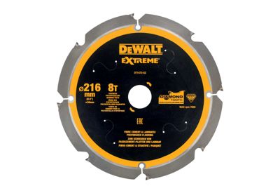DeWALT Lame denture diamant pour fibre de ciment et laminés 216x30 mm 8 dents DT1473 QZ