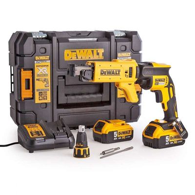 Visseuse À Placo 18v Dewalt Dcf620p2k-qw Brushless Avec Coffret, 2 Batteries 5,0 Ah Et Un Chargeur Pour Vis À Bande