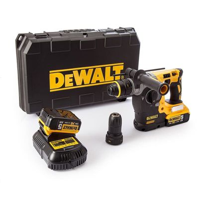 Perforateur burineur SDS-Plus 2,1J 18V Li-Ion (2x5,0 Ah) en TSTAK - DEWALT DCH274P2T-QW