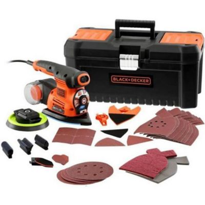 Ponceuse multifonction 4-en-1 Black+Decker Autoselect KA280LKA + accessoires