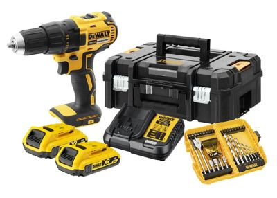 Perceuse visseuse sans fil brushless Dewalt DCD777D2K-QW 18V - 2Ah + coffret 56 accessoires