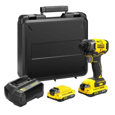 STANLEY FATMAX V20 Visseuse à Impacts 170Nm  Brushless - Lithium 18V - 2 Batteries 2Ah - SFMCF810D2K-QW