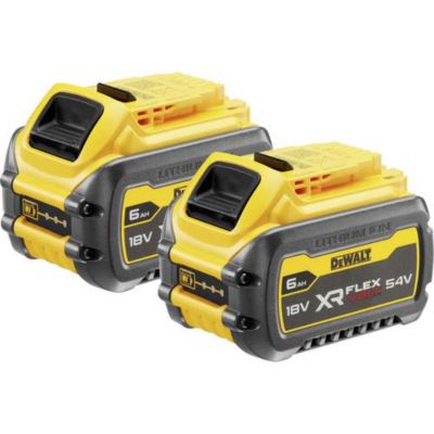 DEWALT DCB546T2-XJ - Lot de 2 batteries 54 V 6,0 Ah Li-Ion XR Flexvolt