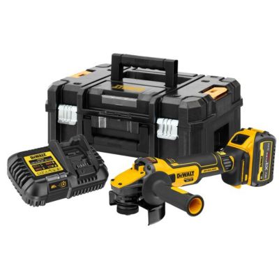 Meuleuse 18V XR ADVANTAGE BRUSHLESS 125mm + batterie 6Ah + chargeur multivoltage + coffret T-STAK - DEWALT - DCG409T1-QW