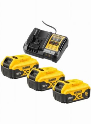Pack énergie DEWALT XR 3 batteries 18V 5.0Ah + Chargeur universel 12V18V DCB1104P3 QW - vue 5
