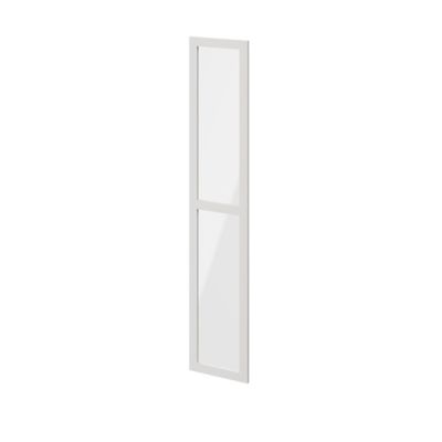 Porte battante blanche en verre GoodHome Atomia H. 187,2 x L. 37,2 cm