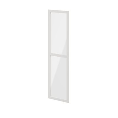Porte battante verre transparent blanche GoodHome Atomia H. 187,2 x 49,7 cm