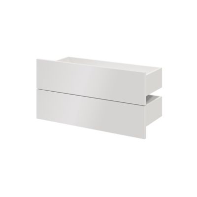 Tiroir blanc brillant GoodHome Atomia H. 18,5 x L. 74,4 x P. 30 cm vendu par 2
