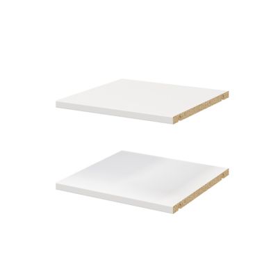 2 tablettes blanches GoodHome Atomia L. 33,9 x P. 33,2 cm