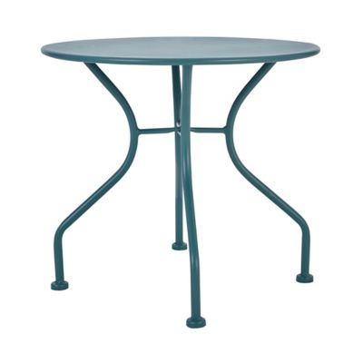 Table basse de jardin en acier GoodHome Vernon vert eucalyptus ?50 cm