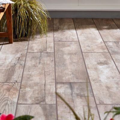 Carrelage sol extérieur Brown marron 23 x 120 cm