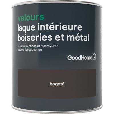 Laque boiseries et métal GoodHome Bogota Velours 0,75L marron foncé