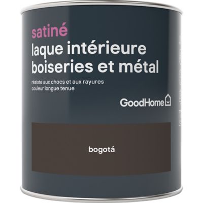 Laque boiseries et métal GoodHome Bogota Satin 0,75L marron foncé