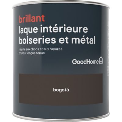 Laque boiseries et métal GoodHome Bogota Brillant 0,75L marron foncé