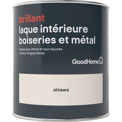Laque boiseries et métal GoodHome Ottawa Brillant 0,75L