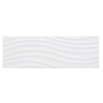 Carrelage mural blanc 20x60cm Plain céramique
